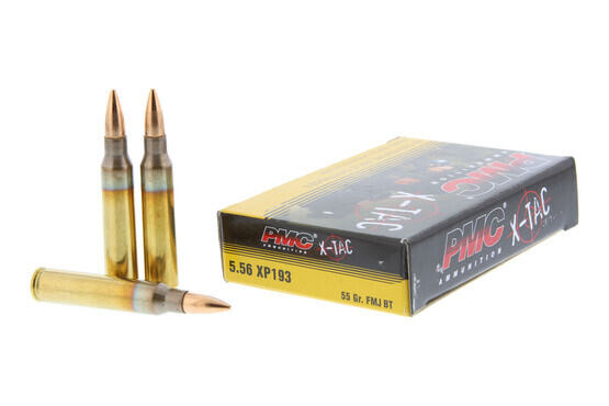 The PMC ammunition 5.56 NATO 55 grain FMJ boat tail comes in a box of 20 at an affordable price